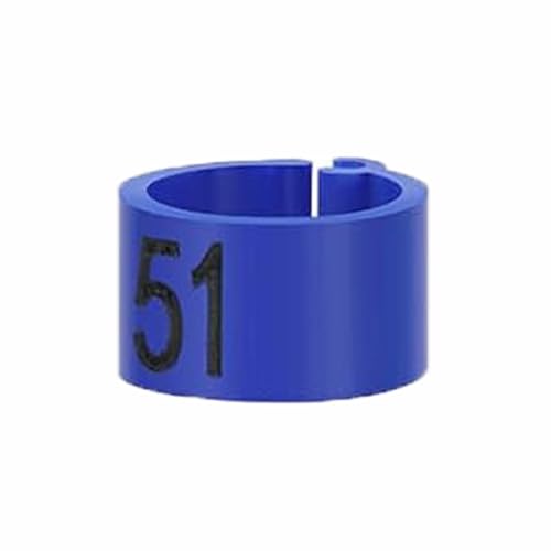 100 PCS Pigeon Leg Band Plastic Leg Band, Numbered Poultry Leg Band for Chicken Quail Dove Farm Identification(Navy Blue) - color: Navy Blue