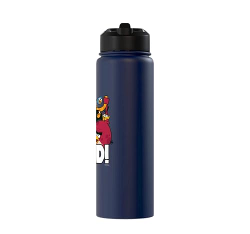 Angry Birds Group Bird is the Word Stainless Steel Insulated Water Bottle - color: Navy Blue