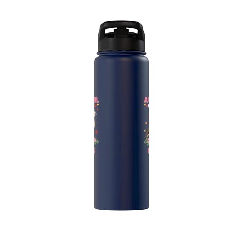 Bird, For The Girl Who Adores Quails Stainless Steel Insulated Water Bottle - color: Navy Blue