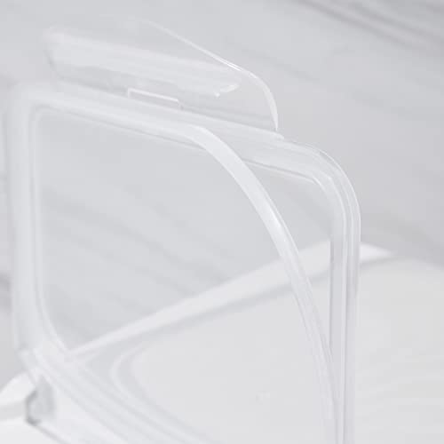 15 Liter / 30 lbs Rice Storage Container with Measuring Cup, BPA free, For Rice | Grain | Pet Food | Flour, 2 counts, Clear