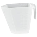 Long Handle Measuring Scoop - 2 Cup 16oz Opaque Spoon Single | Long handle plastic measuring scoop, Food grade BPA free polypropylene plastic, Perfect for kitchen baking pet food & powders - size: 500 cc | 2 Cup | 1 Pint | 16 Fl Oz.