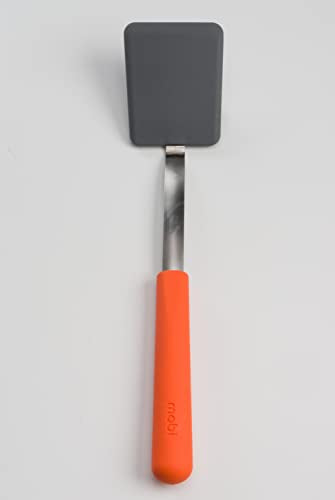 Mobi Flexible Silicone/Stainless Steel Dessert Turner/Spatula … | Slim flexible silicone head lifts brownies, cakes, and delicate desserts; 18/10 stainless steel shank with TPR grip handle. - size: Dessert