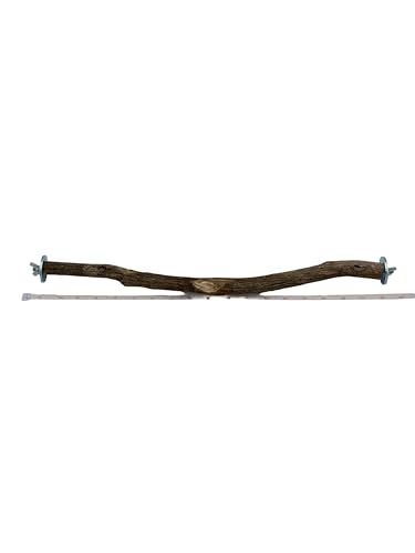 Polly's Full Length Hardwood Cage Perch for Parakeets, Cockatiels, Cockatoos, Macaws, and Other Birds (18") - size: 18"
