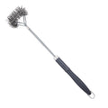 SUNRISE Fryer Brush with Long Handle (Stainless Steel with Plastic Handle, Double Brush) - color: Stainless Steel With Plastic Handle, size: Double Brush