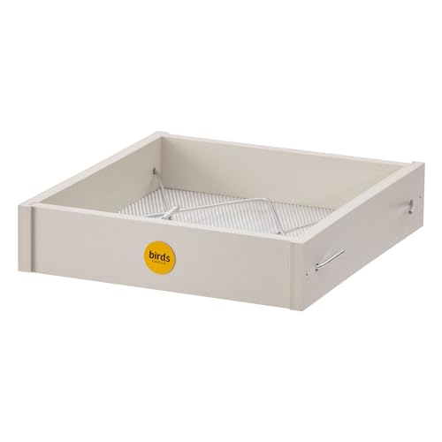 Birds Choice GSHPF100 Tray Feeder, Recycled Hanging Tray Bird Feeder, Small, White | Open Platform Welcomes a Variety of Wild Birds, Poly Lumber Build, Easy to Fill and Rinse Clean - color: White