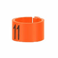 100 PCS Pigeon Leg Band Plastic Leg Band, Numbered Poultry Leg Band for Chicken Quail Dove Farm Identification(Orange) - color: Orange