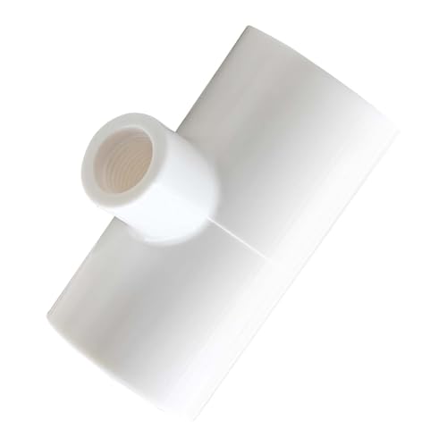 10 Pack Chicken Waterer Tee Fittings, for Threaded Chicken Water Cups, Chicken Waterer Nipples and Poultry Water Feeder, ABS Material, White & Thickened