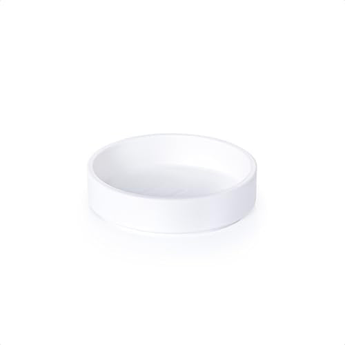 Phoenix Vine 4 Inch Plastic Plant Saucer Water Drip Tray, Heavy Sturdy Round Plant Drainage Tray for Indoors Outdoor, Matte White, 21-TY-4W-1 - size: 4"