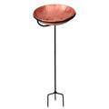 Monarch Abode Standing Bird Bath & Bird Feeder for Outdoors – Pure Copper Hand Hammered Birds Bath Bowl w/ 34-inch Detachable Iron Stand, Wild Birdfeeder and Birdbath for Outside Garden Backyard - style: Standing Bird Bath