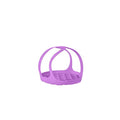 Silicone Sling Lifter, Cooker Sling With Handles Cooling Drying Rack Bakeware Sling Egg Steamer Rack for Cooking, Roasting, Drying(COLOR:Purple/6.5 Inch)