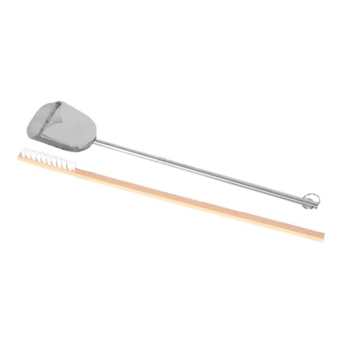 2 Pieces Bird Cage Brush Parrot Cage Cleaning Tool Set Stainless Steel Ergonomic Handle Flexible Design Suitable for Parrot Birds Home Maintenance, Silver White - color: Silver White