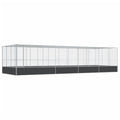 Outdoor Bird Aviary with Extension, 366.9"x120.9"x83.5" Galvanized Steel Parrot Cage, Walk-in Poultry Pen for Chickens, Ducks and Small Animals, Silver - color: Silver-G