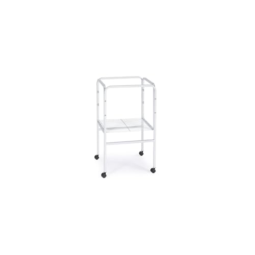 HomeStock African Artifacts Bird Cage Stand with Unique Design, Sturdy Metal Frame, Decorative Accents, and Secure Platform for Displaying Bird Cages White/17 W - color: White