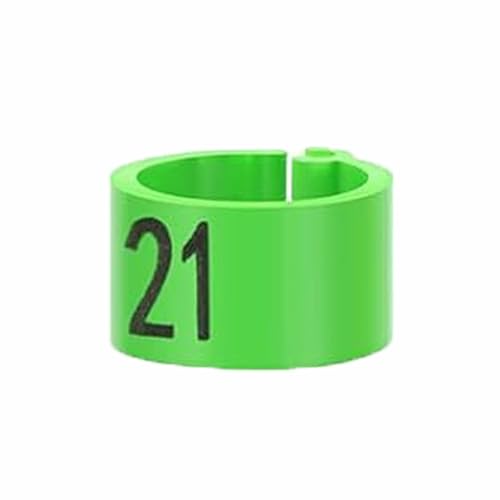 100 PCS Pigeon Leg Band Plastic Leg Band, Numbered Poultry Leg Band for Chicken Quail Dove Farm Identification(Green) - color: Green