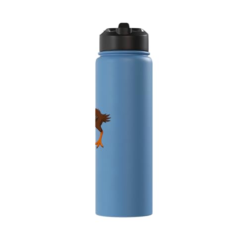 Cute Cartoon Prehistoric Animals Terror Bird For Kids Funny Stainless Steel Insulated Water Bottle - color: Light Blue