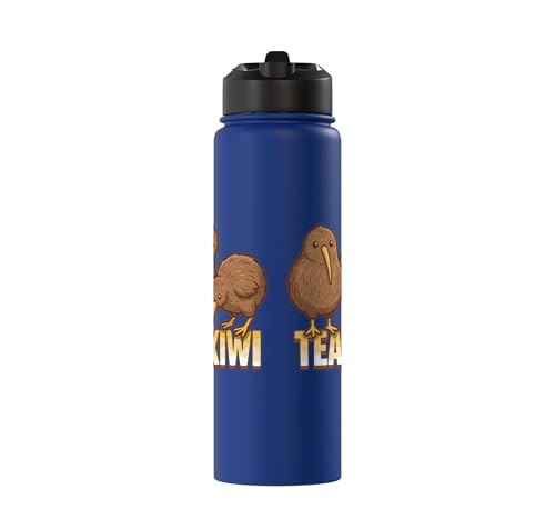 Team Kiwi Bird Kiwi Animal Cute Kiwi New Zealand Bird Stainless Steel Insulated Water Bottle - color: Royal Blue