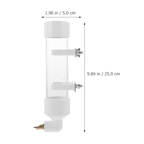balacoo Bird Water Dispenser Automatic Bird Waterer for Cage Cage Water Feeder with Continuous Supply 9.84 X 1.96 X 1.96 in 1 Pack