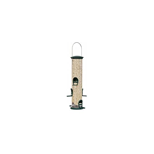 Aspects Quick-Clean Spruce Big Tube Feeder, 3.5qt Capacity - Large UV-Stabilized Feeder with 6 Feeding Stations for Backyard Birds