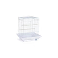 HomeStock Mountain Majesty Clean Life Bird Cage with Spacious Interior, Durable Build, Easy-to-Clean Features, and Secure Design for Birds' Comfort White - color: White