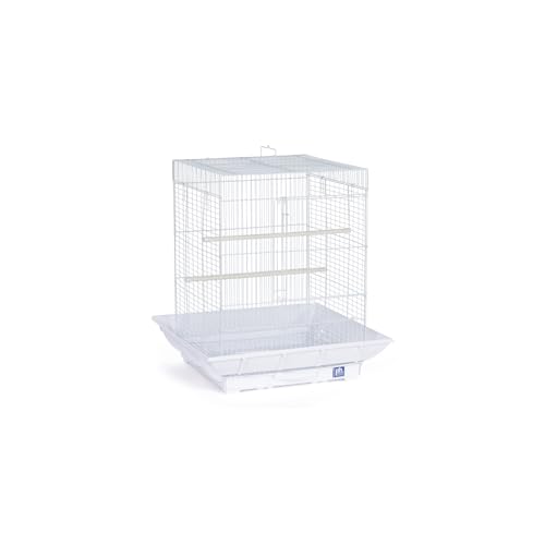 HomeStock Mountain Majesty Clean Life Bird Cage with Spacious Interior, Durable Build, Easy-to-Clean Features, and Secure Design for Birds' Comfort White - color: White