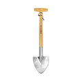 Berry&Bird Perennial Spade, 21.6''Long Trowel for Gardening Root Cutting Tool with Sharp Stainless Steel Blade, Wooden Handle Small Shovel Hand Edger Garden Tool for Planting, Digging & Transplanting - color: Perennial Spade
