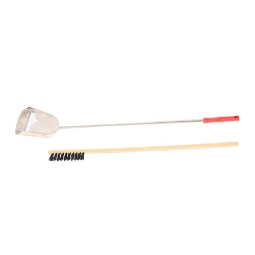 HANABASS 2pcs Bird Cage Cleaner Brush Set with Droppings Shovel Efficient Cleaning Tools for Pet Birds and Small Animal Cages for Quick Stain Removal and Household Use