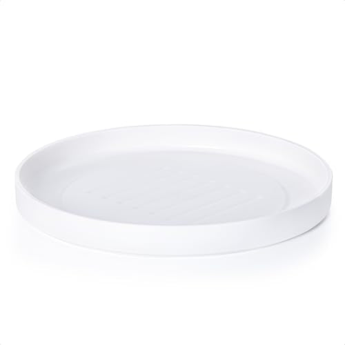 Phoenix Vine 14 Inch Plastic Plant Saucer Water Drip Tray, Heavy Sturdy Round Plant Drainage Tray for Indoors Outdoor, Matte White, 21-TY-14W-1 - size: 14"