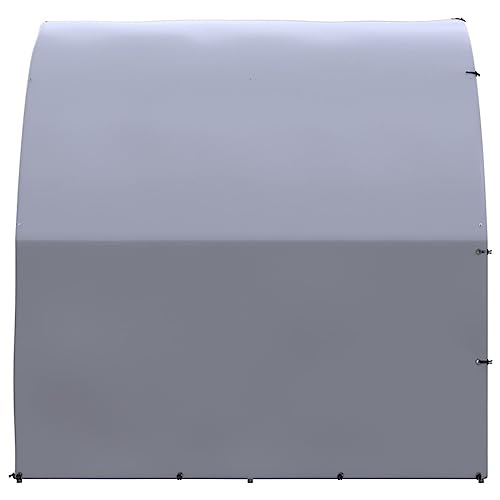 Large Galvanized Steel Chicken Coop 118x118x79 in Weatherproof Walk-in Poultry Run Hen House with Rectangular Frame for Backyard Farms, ranches and Gardens - color: Silver, size: 118.1 x 118.1 x 78.7 in. (W x L x H)