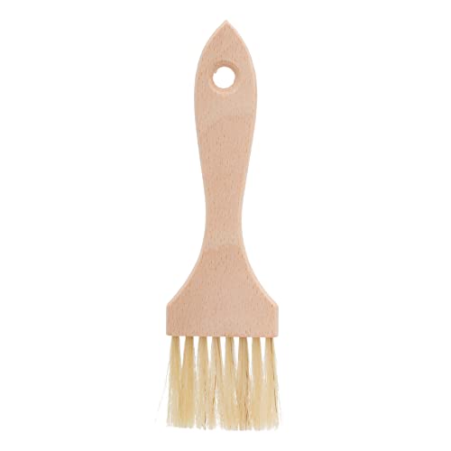 Redecker Natural Horsehair Flat Pastry Brush with Untreated Beechwood Handle, Ideal for Basting, Glazing and Applying Eggwash, 6 Inches, Made in Germany - size: Single Unit