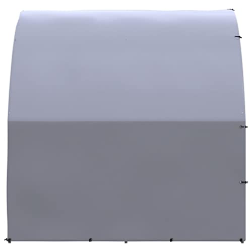 Large Chicken Coop Galvanized Steel Walk-in Poultry Run Hen House 9.8 x 9.8 x 6.6 ft Outdoor Metal Enclosure with Polyethylene Roof Backyard Flock Sanctuary - color: Silver-D, size: 9.8 x 9.8 x 6.6 ft (W x L x H)