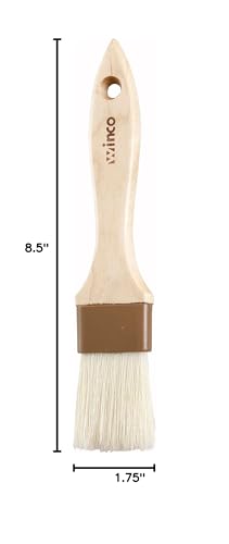 Winco 1 1/2" Boar Bristle Basting Brush | Durable Bristles, Basting, Glazing, Marinades, Butter and Pastry Prep, Shed resistant - size: 1.5", style: Flat