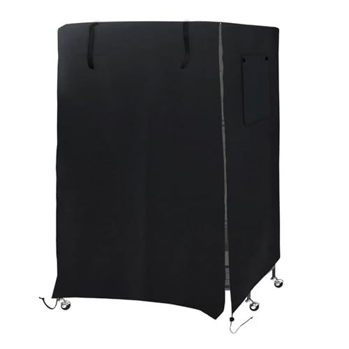 38 x 23 x 51 inch Universal Bird Cage Cover with Vent Design, Adjustable Hem, Magic Sticker, 210D Oxford Cloth - Birds from Bad Weather (Black)
