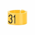 100 PCS Pigeon Leg Band Plastic Leg Band, Numbered Poultry Leg Band for Chicken Quail Dove Farm Identification(Yellow) - color: Yellow