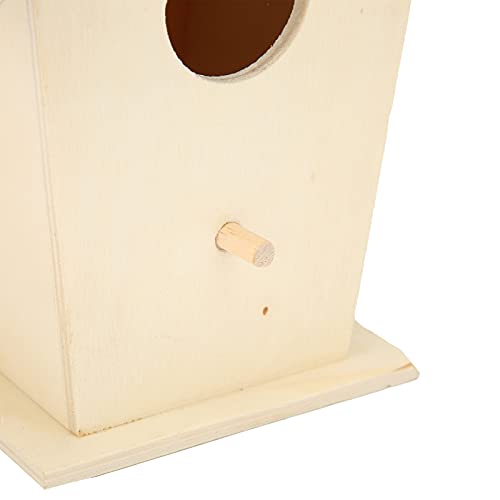 Wooden Bird House, Bluebird Nesting Box with Predator Guard and Weathered Finish for Outdoor Garden Decoration