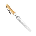 Berry&Bird Seeding Widger,Stainless Steel Seed Dibber Tool with Measuring Scale,Wooden Handle Garden Bulb Trowel for Seed Planting Tool Hand Shovel Planter Transplanter Dibber Soil Digginng | Narrow widger with measuring; ergonomic wood handle & handing l