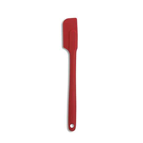 Mrs. Anderson’s Baking Silicone Slim Spatula, Flexible And Nonstick, One-Piece Design, Red, For Mixing, Folding, Scraping, Baking, And Cooking - color: Red, size: 10-Inch, Slim