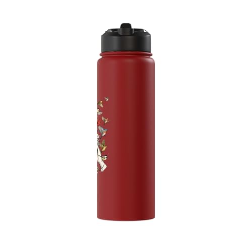 Bird Nerd Birdwatcher Birdwatching Bird Watcher Birder Tee Stainless Steel Insulated Water Bottle - color: Red