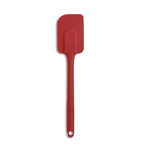 Mrs. Anderson’s Baking Silicone Spatula, Flexible And Nonstick, One-Piece Design, Red, For Mixing, Folding, Scraping, Baking, And Cooking - color: Red, size: 10.5-Inch, Spatula