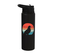 Pigeon Retro Sunset - Vintage Pigeon Bird Lover Breeder Stainless Steel Insulated Water Bottle