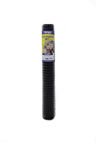 Tenax Multi-Purpose Net - Black Plastic Netting, Versatile Garden Fence - 3' x 50' - Polypropylene - size: 3' x 50'
