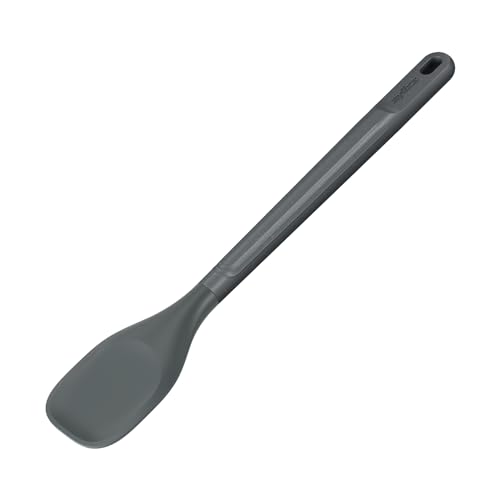 Zyliss Spoontula - Sustainable Wheatstraw/Silicone Cooking Spoon - Spoon Spatulas For Nonstick Cookware - Spatulas Silicone Heat Resistant - Dishwasher Safe - 11.7" x 2.4", Beluga Grey, Medium - style: Spoontula (Medium)