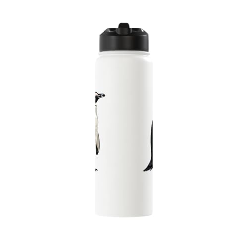 Penguin Stainless Steel Insulated Water Bottle - color: White