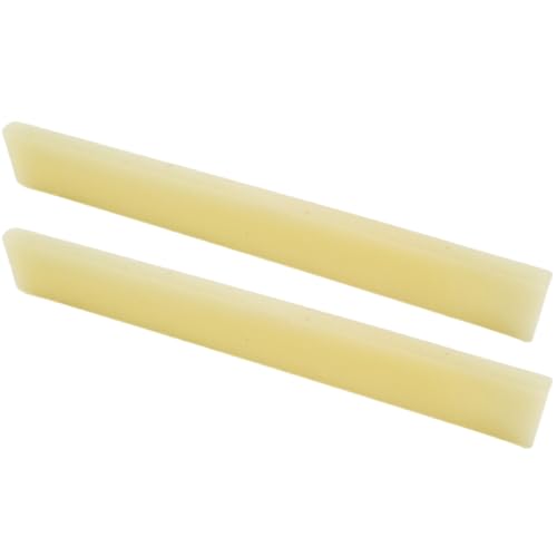 Miwayer 2 Pack 6-12 String Guitar Untreated Unbleached Bone Saddle Blank, Guitar Bridge Blank Saddles, Cut from Whole Bones, 80x10x3mm - color: Untreated Saddle 80mm 2 Pack