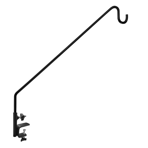 Heavy Duty Extensible Deck Hook - Adjustable for Hanging Bird Feeders, Plants, Wind Chimes, Lanterns - size: 43in Long Deck Hook-1 Pack