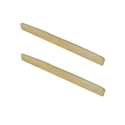 Miwayer 2 Pack 6 String YMH Acoustic Guitar Unbleached Bone Saddle, Guitar Bridge Saddles, Cut from Whole Bones, 75x3x9.7mm - color: 6 String YMH Guitar Saddle 75mm 2 Pack
