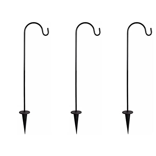 BESPORTBLE 24Inch Shepherd Hooks: 4 Pack Garden Bird Feeder Stand Heavy Duty Shepards for Lanterns Planting Hanger Weddings Decor