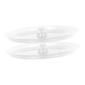 VANZACK 2Pcs Transparent Bird Cage Tray Easy to Clean Parrot Poop Holder Replacement for Bird Litter Fits Various Models Durable Sturdy Bird Cage Accessories