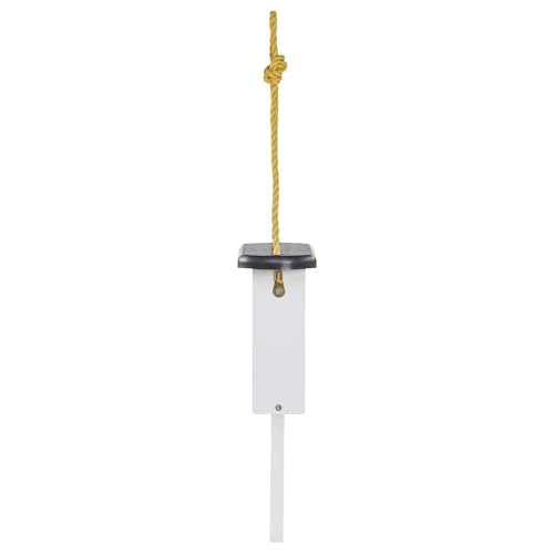 Birds Choice Modern Farmhouse Suet Feeder with Tail Prop, Holds 1 Suet Cake | Hanging Suet Bird Feeder for Woodpeckers, Jays, Nuthatches | Rustic Backyard Decor | Black & White, 7.6"L x 3"W x 11.75"H | Holds 1 Suet Cake, Serves Woodpeckers, Jays and Nutha
