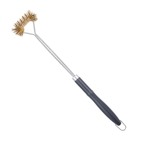 SUNRISE Fryer Brush with Long Handle (Brass with Plastic Handle, Single Brush) - color: Brass With Plastic Handle, size: Single Brush