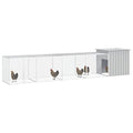 Industrial Style Chicken House with Easy Assembly, Large Galvanized Steel Poultry Coop for Multiple Chickens, Outdoor Chicken Cage Gray 78.7x35.8x39.4 Inches